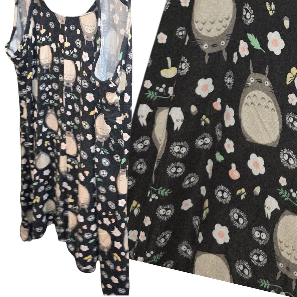 HER UNIVERSE MY NEIGHBOR TORTORO Sz XL AOP Mesh Upper Anime Tunic Shirt Dress